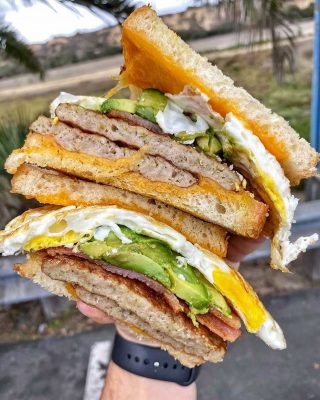 When we make a breakfast sandwich we don’t mess around.
.
.
.
#breakfast #oc #orangecounty #ocfood #sandwich #breakfastsandwich #eggs #avocado #bacon #feast #irvine #hb #pch #pacificcoast #hb #huntington #newport #newportbeach